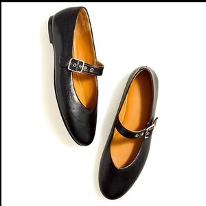 Madewell Black Leather Flats
